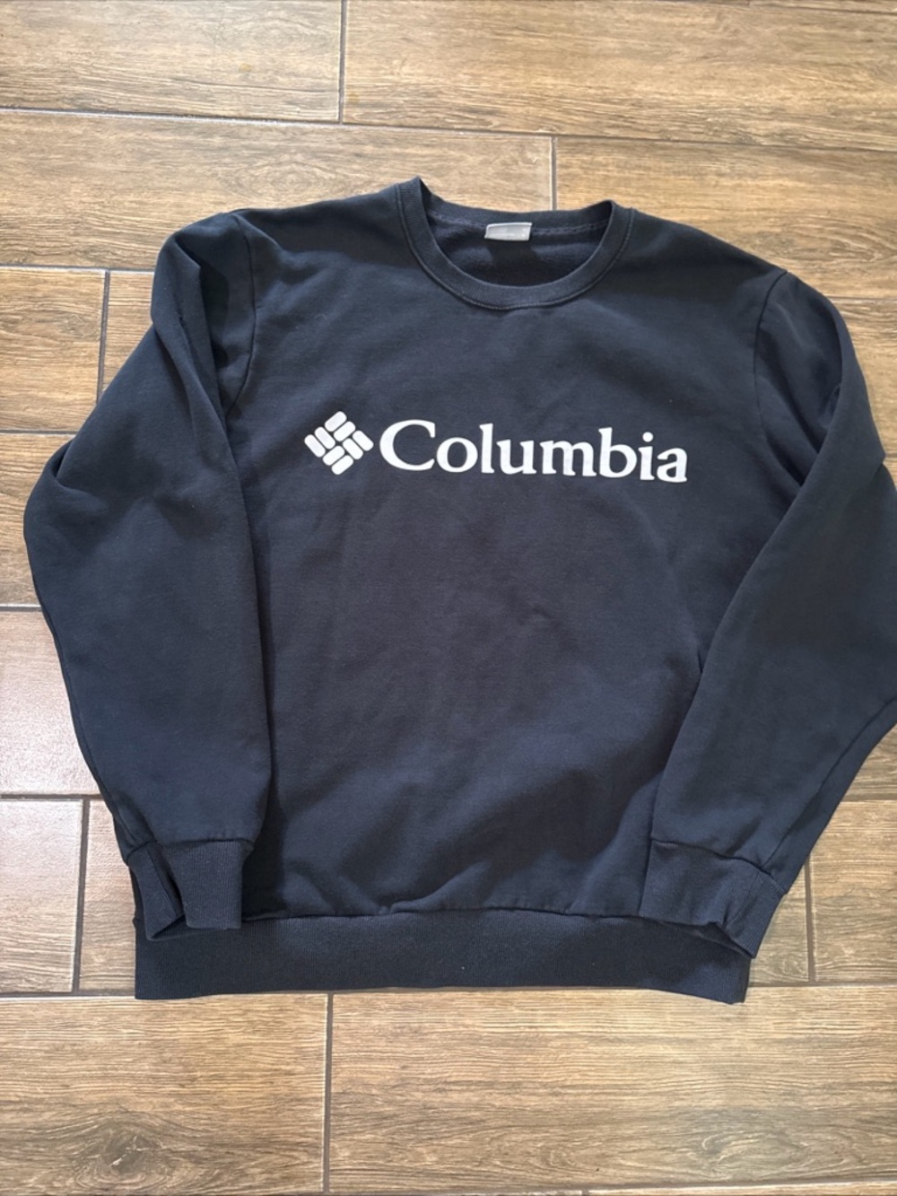 Columbia Black Crewneck Sweatshirt with White Logo